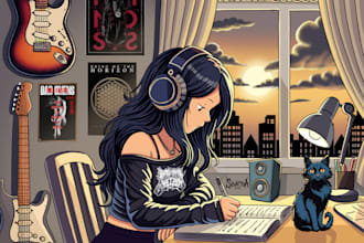 turn your ideas into lofi aesthetic illustration