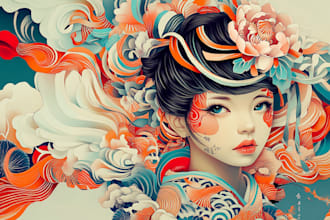 desing a tattoo in japanese style