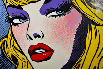 draw pop art or roy lichtenstein style