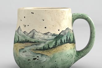 create designs for mug, star bucks cold cap design