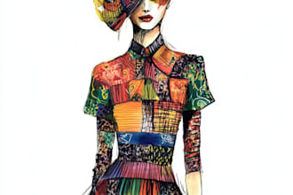 draw sketches and illustrations of unique fashion designs