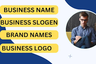 create a catchy business name and slogan or brand name