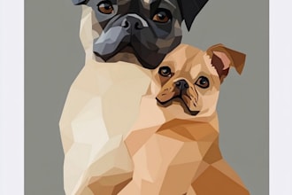 do faceless portrait for you and your pets