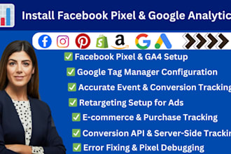 install facebook pixel google analytics into wordpress shopify wix website