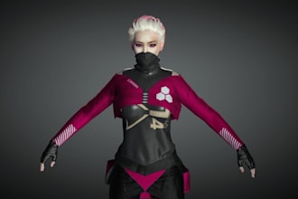 craft 3d metahuman character nsfw model, daz3d rigging, pbr texture, game assert