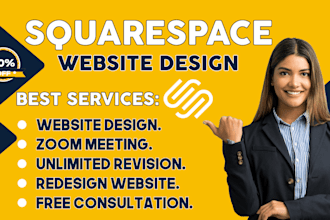 develop squarespace website design or redesign, website development