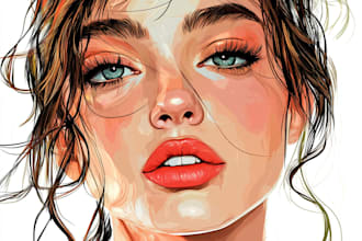 draw portrait vector illustration