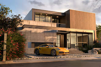 create exterior 3d and interior homes for renderings