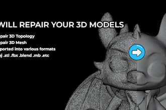 repair your 3d topology mesh models