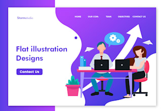create a modern flat design illustration