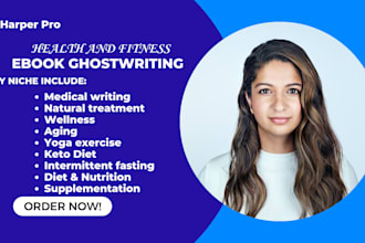 write your health nutrition and fitness book or ebook writing