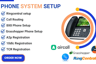 setup 3cs ringcentral openphone grasshopper twilio 8x8 aircall IVR voip setup