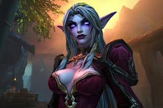 draw  your warcraft or fantasy oc character for dnd character