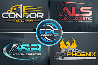 design professional transport, trucking, and logistics logo