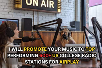 promote your music to top performing 600 US college radio stations for airplay
