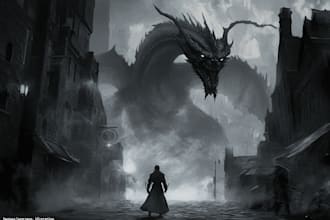 make digital painting, concept art, scifi, fantasy landscape, or album cover