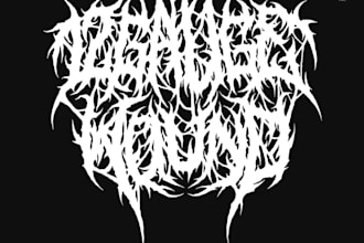 make brutal death metal, deathcore, black metal band logo