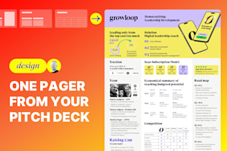 design one pager from your pitch deck