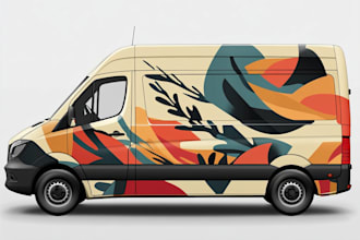 create car, van, truck, trailer vehicle wrap design