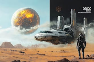 create sci fi illustrations