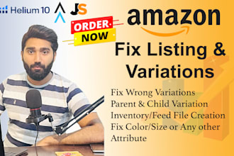 do amazon variation listing creation and fix amazon listing errors
