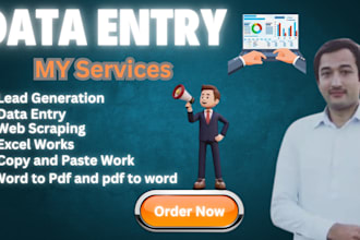 do your data entry , data analyst,  lead generator