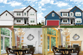 change modern house color , interior, wall color change