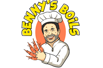 design very fun weird shrimp boil company logo