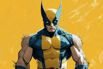 do comic book marvel or dc comic character illustration