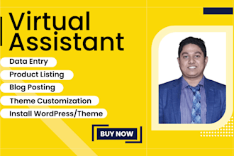 do your wordpress data entry product listing blog post and wordpress help