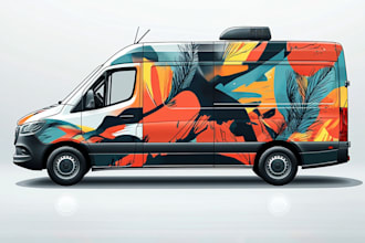 make van wrap design, car wrap design, truck wrap design