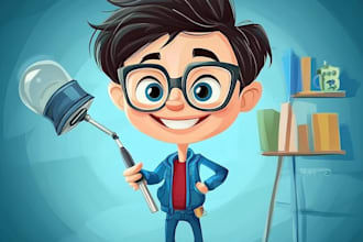 create illustration cartoon character or mascot