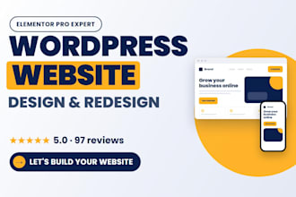 build wordpress website or redesign elementor website for new business