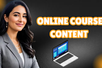 create online course content training manual and content creation