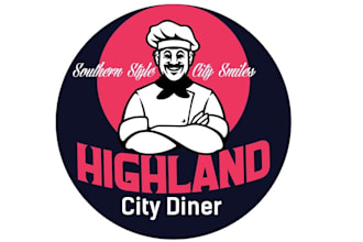 design top notch restaurant food truck diner logo