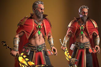 do 3d character model, 3d game character, unreal engine, 3d game art, game asset
