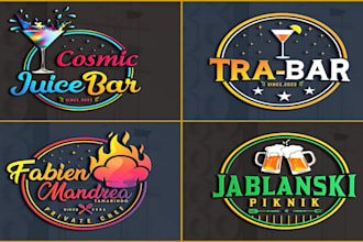 design necessary barley creek bar drink restaurant logo