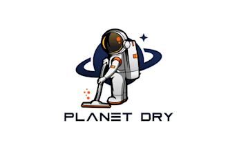 design modern space themed water mitigation logo