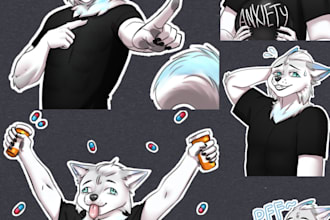 draw stickers with your furry character
