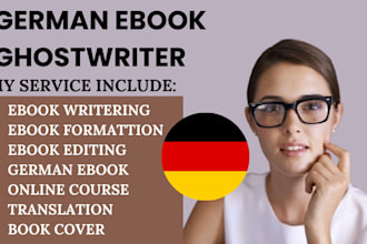 ghostwrite your nonfiction book or ebook in german, deutsch