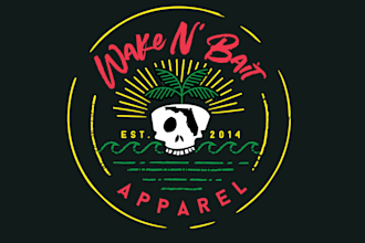 design unique wake bait apparel logo