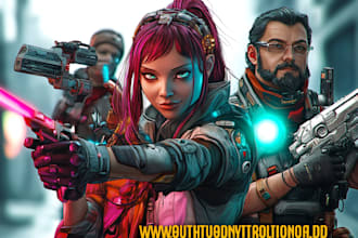 make  fantasy, sci fi, cyberpunk character art for you