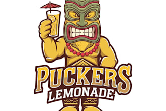 do professional tiki mask logo with free vector file