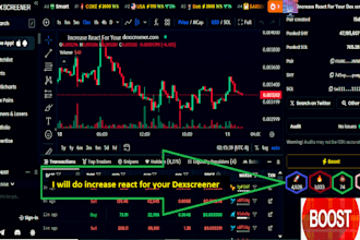 do increase react for your coingecko and dex screener