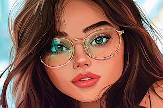 turn your portrait into a disney style cartoon illustration