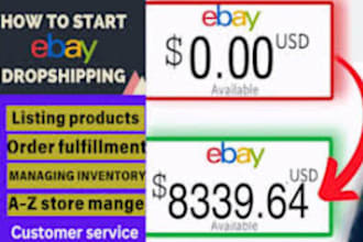 manage ebay,amazon,shopify store for 2 step dropshipping