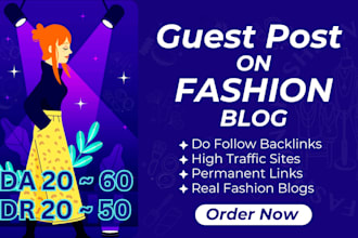 publish a fashion and beauty guest post with high quality backlinks