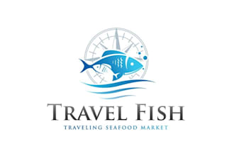 design traditional dynamic seafood logo