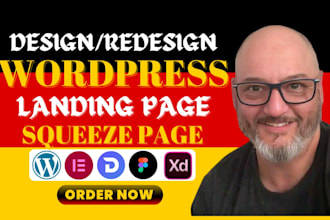 build wordpress landing page design, squeeze page or sales with elementor por