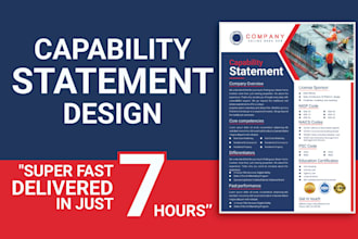 design a professional government capability statement within 7 hours